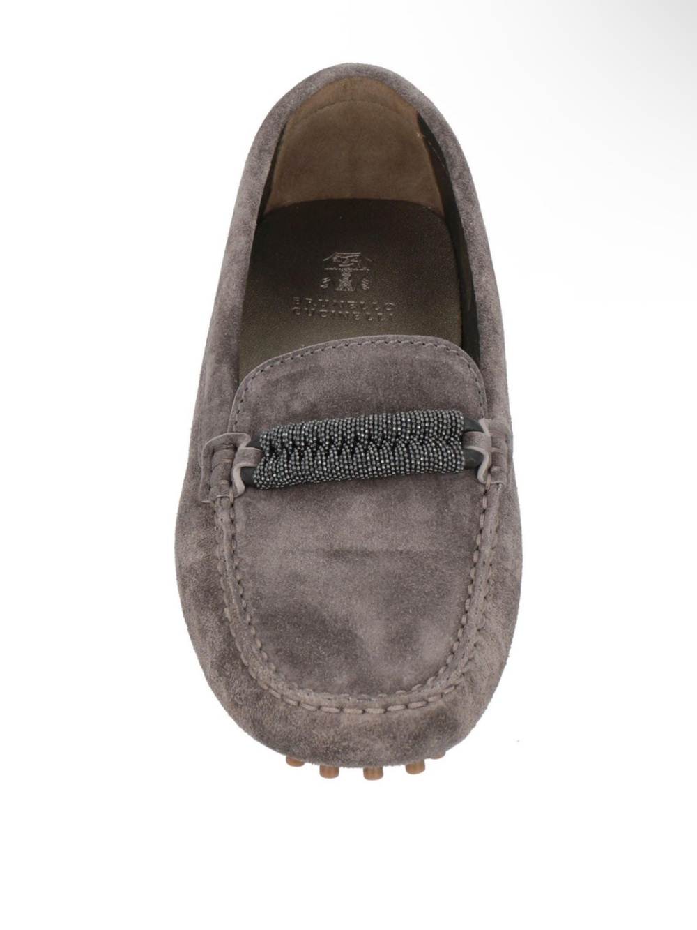 NIB ** Brunello Cucinelli Gray leather loafers